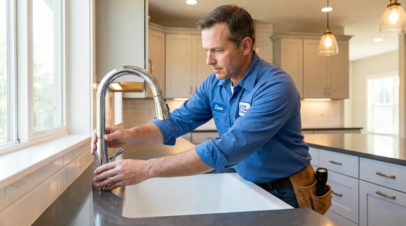 Kitchen faucet installation by Johns Plumbing LLC in Ronceverte